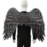 Maxbell 2xNon Woven Fabric Angel Wings Mardi Gras Halloween Cosplay Costume Props Black
