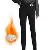 Women Fleece Lined Leggings Thick Velvet Tights Stretch Thermal Pant Casual S