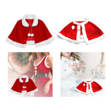 Maxbell 3xRed Velvet Cape Dress up Christmas Costume Cloak for Carnival Xmas Supplies Adult