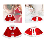 Maxbell 4xRed Velvet Cape Dress up Christmas Costume Cloak for Carnival Xmas Supplies Adult
