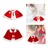 Maxbell 2xRed Velvet Cape Dress up Christmas Costume Cloak for Carnival Xmas Supplies Adult