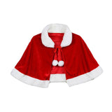 Maxbell 2xRed Velvet Cape Dress up Christmas Costume Cloak for Carnival Xmas Supplies Adult