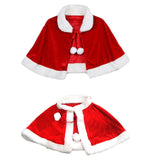 Maxbell 3xRed Velvet Cape Dress up Christmas Costume Cloak for Carnival Xmas Supplies Adult