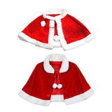 Maxbell 4xRed Velvet Cape Dress up Christmas Costume Cloak for Carnival Xmas Supplies Adult