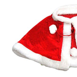 Maxbell 4xRed Velvet Cape Dress up Christmas Costume Cloak for Carnival Xmas Supplies Kid
