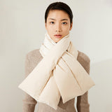 Maxbell Warm Down Scarf Neutral Comfortable Simple Fashion for Trip Climbing Fishing Apricot - Aladdin Shoppers