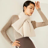 Maxbell Warm Down Scarf Neutral Comfortable Simple Fashion for Trip Climbing Fishing Apricot - Aladdin Shoppers