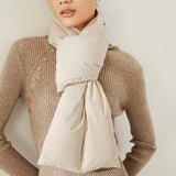 Maxbell Warm Down Scarf Neutral Comfortable Simple Fashion for Trip Climbing Fishing Apricot - Aladdin Shoppers