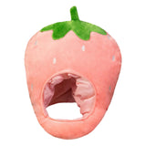 Maxbell 2xSoft Strawberry Hat Decor Cartoon Headgear for Holiday Halloween Party