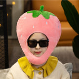 Maxbell 2xSoft Strawberry Hat Decor Cartoon Headgear for Holiday Halloween Party