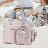 Maxbell Nappy Changing Bag Handbag mom bag Large Capacity Zipper Closure Durable Light Pink