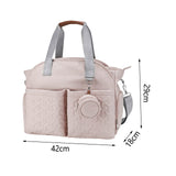 Maxbell Nappy Changing Bag Handbag mom bag Large Capacity Zipper Closure Durable Light Pink