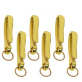 Maxbell 2x6Pcs Japanese Fish Hook Keychain Belt Clip Purse Wallet Holder Key Aureate
