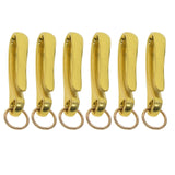Maxbell 2x6Pcs Japanese Fish Hook Keychain Belt Clip Purse Wallet Holder Key Aureate