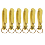 Maxbell 2x6Pcs Japanese Fish Hook Keychain Belt Clip Purse Wallet Holder Key Aureate
