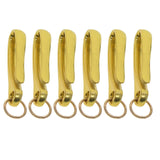 Maxbell 2x6Pcs Japanese Fish Hook Keychain Belt Clip Purse Wallet Holder Key Aureate