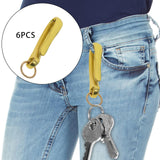 Maxbell 2x6Pcs Japanese Fish Hook Keychain Belt Clip Purse Wallet Holder Key Aureate