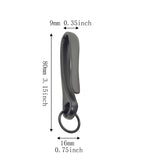 Maxbell 6x6Pcs Japanese Fish Hook Keychain Belt Clip Purse Wallet Holder Key black