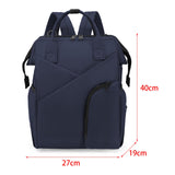 Maxbell Travel Diaper Bag Tote Shoulder Backpack Large Capacity Reinforced Stitching blue