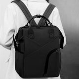 Maxbell Travel Diaper Bag Tote Shoulder Backpack Large Capacity Reinforced Stitching black