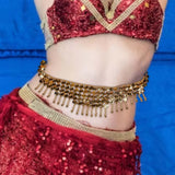 Maxbell 4xFashion Belly dance Chain Belly Jewelry Hollow Halloween Costume Outfit