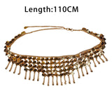 Maxbell 4xFashion Belly dance Chain Belly Jewelry Hollow Halloween Costume Outfit