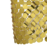 Maxbell 2xMetal Sequin Skirt Hollow Out Bohemian Shiny for Dance Beach Aureate