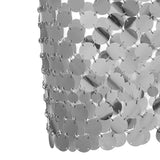 Maxbell 3xMetal Sequin Skirt Hollow Out Bohemian Shiny for Dance Beach Argent