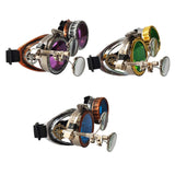 Maxbell 2xFashion Steampunk Glasses Ocular Loupe Photo Prop Colored frame Sunglasses Purple
