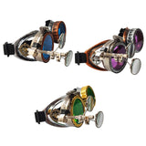 Maxbell 2xFashion Steampunk Glasses Ocular Loupe Photo Prop Colored frame Sunglasses Purple