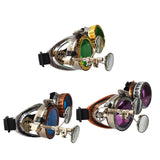 Maxbell 3xFashion Steampunk Glasses Ocular Loupe Photo Prop Colored frame Sunglasses Purple