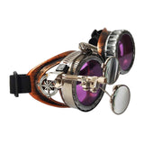 Maxbell 3xFashion Steampunk Glasses Ocular Loupe Photo Prop Colored frame Sunglasses Purple