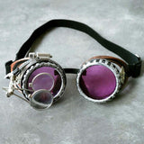 Maxbell 4xFashion Steampunk Glasses Ocular Loupe Photo Prop Colored frame Sunglasses Purple