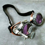 Maxbell 4xFashion Steampunk Glasses Ocular Loupe Photo Prop Colored frame Sunglasses Purple
