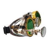 Maxbell 2xFashion Steampunk Glasses Ocular Loupe Photo Prop Colored frame Sunglasses Green