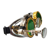 Maxbell 3xFashion Steampunk Glasses Ocular Loupe Photo Prop Colored frame Sunglasses Green
