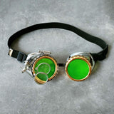 Maxbell 4xFashion Steampunk Glasses Ocular Loupe Photo Prop Colored frame Sunglasses Green