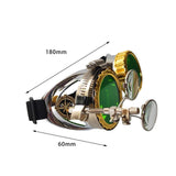 Maxbell 2xFashion Steampunk Glasses Ocular Loupe Photo Prop Colored frame Sunglasses Green