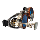 Maxbell 4xFashion Steampunk Glasses Ocular Loupe Photo Prop Colored frame Sunglasses Blue