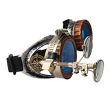 Maxbell 4xFashion Steampunk Glasses Ocular Loupe Photo Prop Colored frame Sunglasses Blue