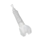 Maxbell 2xWomen's Lace Glove with Feather Gothic for Wedding Costume Accessories White