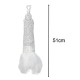 Maxbell 2xWomen's Lace Glove with Feather Gothic for Wedding Costume Accessories White