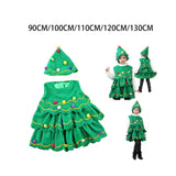 Maxbell Children Cosplay Set Xmas Tree Clothes Decoration Dress up Photo Props Height 90cm