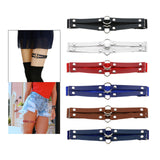 Maxbell 3xElastic Leg Garter Belt Fashion Gifts Ladies Punk for Birthday Party Cosplay Black
