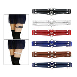 Maxbell 5xElastic Leg Garter Belt Fashion Gifts Ladies Punk for Birthday Party Cosplay Black