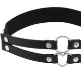 Maxbell 4xElastic Leg Garter Belt Fashion Gifts Ladies Punk for Birthday Party Cosplay Black