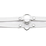 Maxbell 3xElastic Leg Garter Belt Fashion Gifts Ladies Punk for Birthday Party Cosplay White