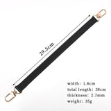 Maxbell 2xShoulder Bag Strap Handle Replacement Lobster Clasp Supplies Accessories Black