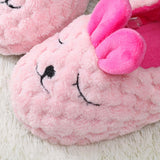 Maxbell Adorable Animal Kid House Slippers Girls Slip On Shoes Warm Winter Soft 14.5cm