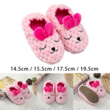 Maxbell Adorable Animal Kid House Slippers Girls Slip On Shoes Warm Winter Soft 14.5cm